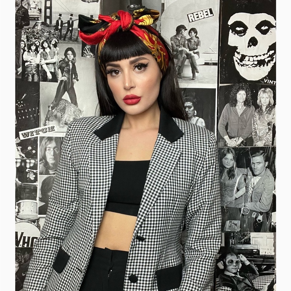 Houndstooth Women's Vintage Blazer